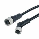 Straight 90 Degree Waterproof Circular Connector A Code Male Female M12 3 Pin