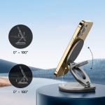 Metallic 3 In 1 Wireless Charging Station Folding Fast Charging Magnetic 15W