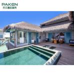 MDF Beach Villa Resorts Hotel Bedroom Furniture Sets Custom Made Maldives