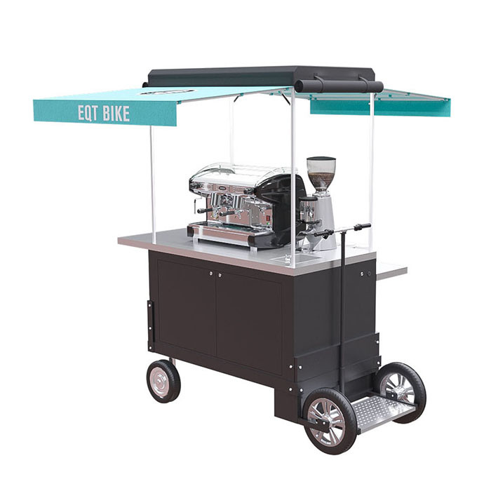 CE 36V 12ah 350W Wooden Breakfast Coffee Bike Cart