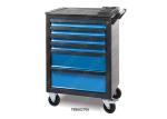 Buy cheap Steel 6 Drawer Rolling Desk Cart , Rolling Workstation Cart Cylinder Lock Side Handle from wholesalers