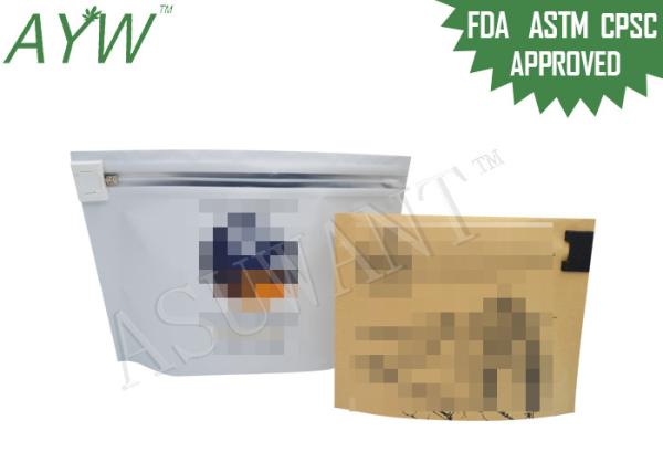 Buy cheap Medical Marijuana Packaging Stand Up Plastic Bags With Top Child Proof Zipper from wholesalers