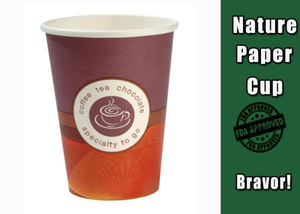Buy cheap Waterproof Biodegradable Paper Coffee Cups 10 Oz Colorful Eco - Friendly from wholesalers