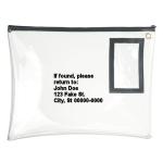 CLEAR VINYL ZIPPER BAG - 12W X 9H - READY TO SHIP