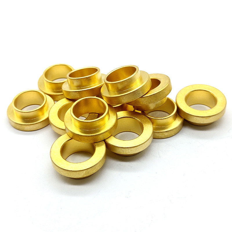 Customized CNC Brass Parts High Precision Self Lubricating Bronze Bushing Anodized