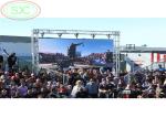 Hanging series outdoor LED display P6 rental LED sign play football games