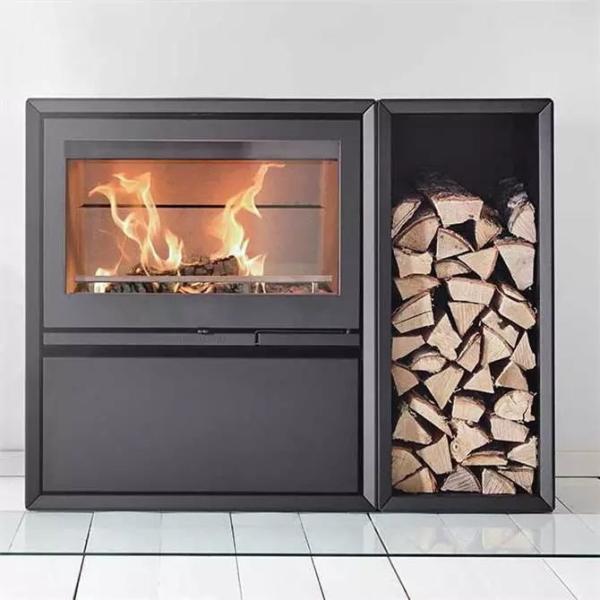 Buy cheap Indoor Heater Matt Black Freestanding Steel Fireplace Wood Burning Stove from wholesalers