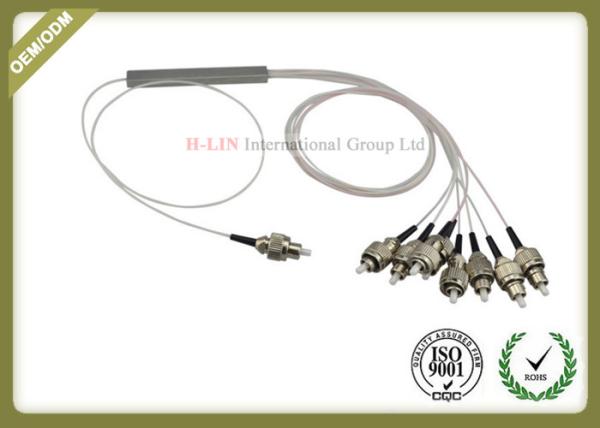 0.9mm Steel Tube Fiber Optic Cable Splitter 1x8 , Plc Optical Splitter GPON
