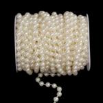 High Quality DIY Handmade ABS Cream Color Plastic Pearls Link MOT Beads