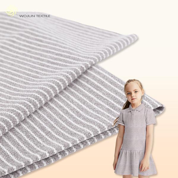 Buy cheap Breathable Pique Knit Fabric , Multi Color Spring Striped T Shirt Fabric from wholesalers