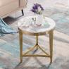 Buy cheap Modern Round Stainless Steel Marble Living Room Sofa Side Table from wholesalers