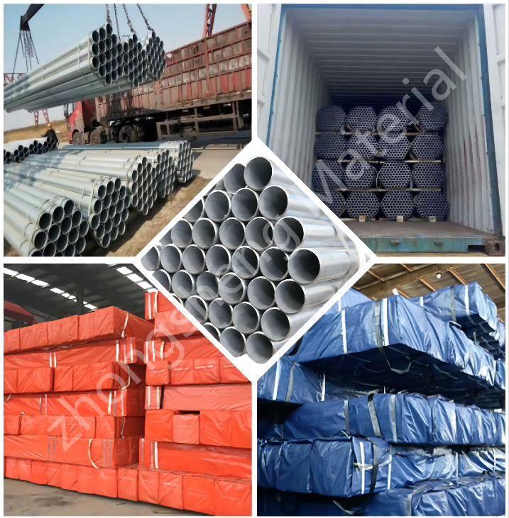 2.5-4.5mm Round Galvanized Steel GI Pipe Hot Dipped Zinc Coated and Invoiced by Actual Weight for Industry