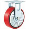 Buy cheap heavy duty caster red polyurethane wheel cast iron castor 6 inch from wholesalers