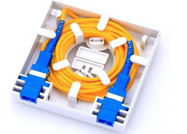 Indoor Fiber Optic Distribution Box Mini 2 Port 2 Core Fiber Wall Mount