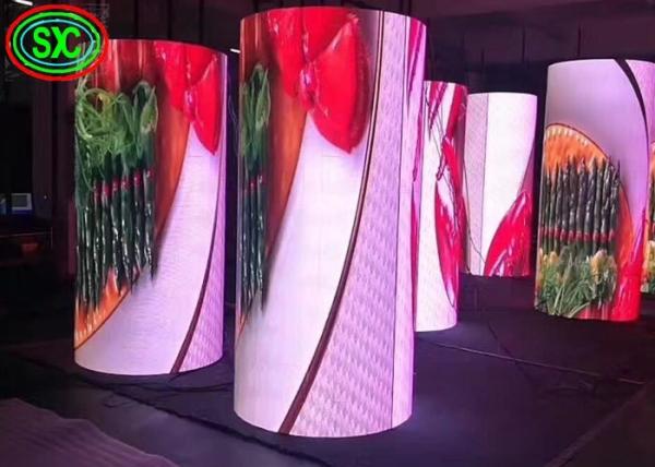 Quality P4 Indoor Fixed Advertising Cylindrical LED Display Screen 5 Year Warranty for sale