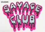 Fashion Iron On Varsity Letter Patches Bright Color For Savage Club