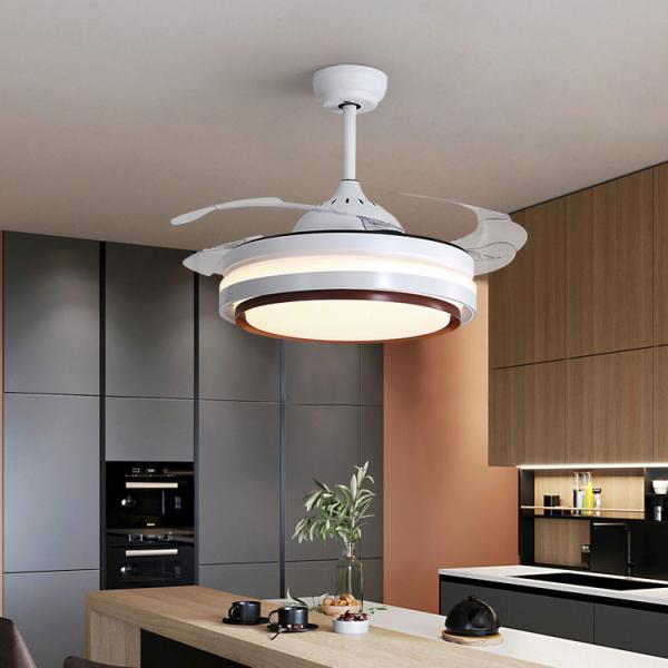 Buy cheap Super Bright 5000K 65W 42 Inch Flush Mount Ceiling Fan With Light retractable from wholesalers