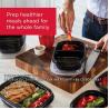 Buy cheap Food Storage Containers With Lids For Lunch, Meal Prep, And Leftovers, Dishwasher Safe, Teal Splash from wholesalers