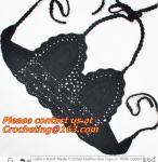 summer sexy cotton handmade crochet bikini bra candy swimwear top beachwear top