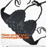 Buy cheap summer sexy cotton handmade crochet bikini bra candy swimwear top beachwear top string bra camisole underwear from wholesalers