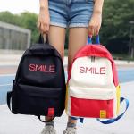 Buy cheap Large capacity men and women street shot stitching color backpacks fashion from wholesalers