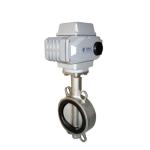 Wafer Type Electric Motor Operated Butterfly Valve Low Pressure Soft Sealed