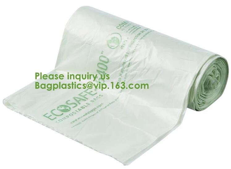 100% Eco-friendly Material Certified PLA Compostable Bag,Corn Starch T Shirt Bag Meet EN13432 BPI Biodegradable And Comp