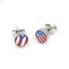 Buy cheap Body Piercing Jewelry Petrol Dripping Stainless Steel Stud Flag Earrings from wholesalers