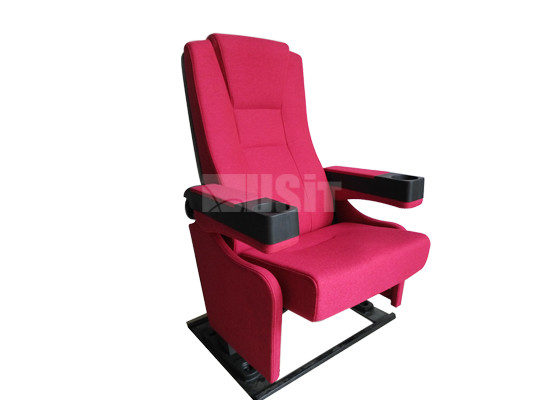 High Back Sliding Theater Recliner Chair , Theatre Seating Chairs Fireproof Fabric