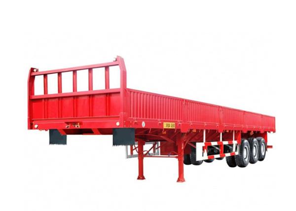 Buy cheap Red 3 Axle 500mm Side Wall Semi Trailer 6.5T Bulk Cargo Trailer Transport from wholesalers