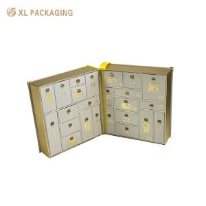 Wholesale Double Door OEM 24 Drawer Advent Calendar Box Cosmetic Skincare Beauty Gift Christmas Box Drawer from china suppliers