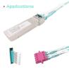 Buy cheap Aqua Color OM3 Fiber Optic Jumper Cables Pulling Type Connetors LC Duplex from wholesalers