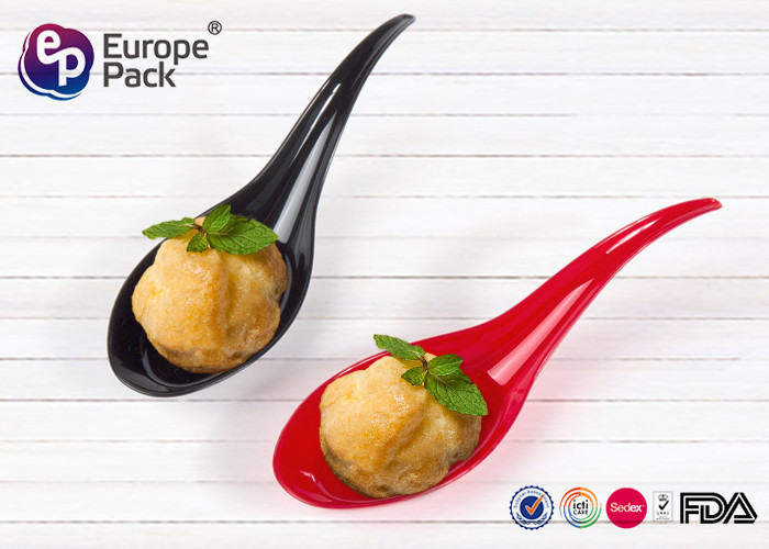 Food Grade Disposable Plastic Ice Cream Spoons For Dessert / Cake