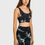 Buy cheap Women Tie Dye Workout Sets 2 Piece U Type Sports Bra And Yoga Pants Set from wholesalers