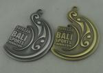 Double sides 3D Bali Sports Die Cast Medals , Antique Brass And Antique Silver