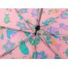 Buy cheap Manual Open 3 Folding Umbrella Waterproof Pink Color from wholesalers