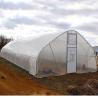 Buy cheap Film Plastic Glass Single Span Greenhouse High Tunnel Gray Steel from wholesalers