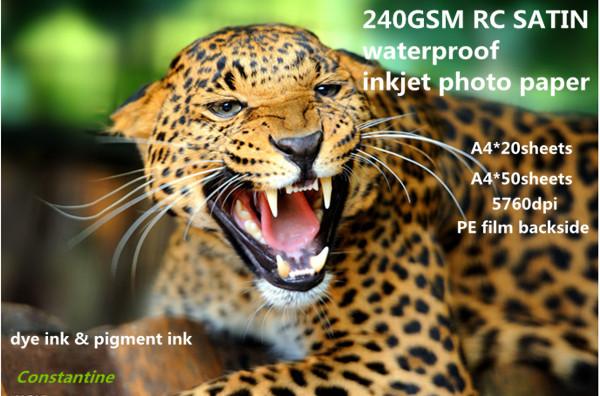 Buy cheap 240gsm waterproof RC satin inkjet photo paper from wholesalers