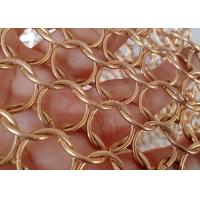 Buy cheap Gold Color Stainless Steel 12mm Ring Mesh Curtain Indoors And Outdoors product