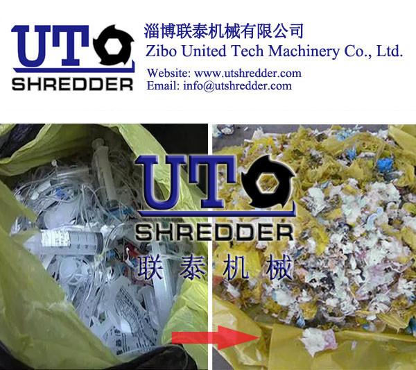 Buy cheap high performance low noise Enviromental protection Medical Waste Shredder / double shaft shredder with PLC control from wholesalers