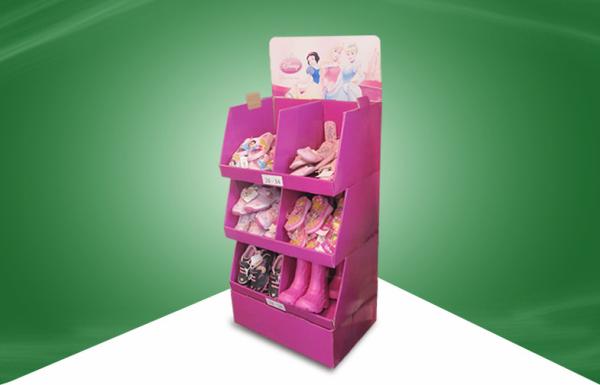 Buy cheap Stack - up Cardboard Floor Display Stands , Disney Shoes PDQs Display from wholesalers