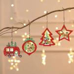 2024 New wooden Christmas decorations Christmas decorative lights