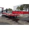 Buy cheap Red 3 Axle Heavy Duty Trailer , Low Bed Trailer Truck 30T Loading Weight from wholesalers