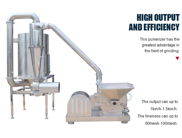 High Output Efficiency 1.5Ton Per H Commercial Electric Flour Mill Industrial Powdered Sugar Grinder Machine