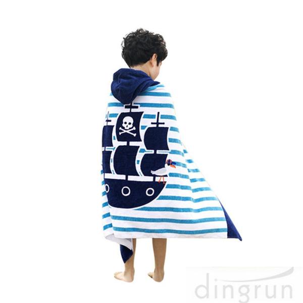 Buy cheap 100 % Cotton Softest Children's Towelling Ponchos Quick Dry For Beach Pool from wholesalers