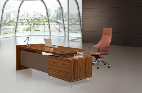 Buy cheap Large Size Contemporary Office Furniture , Modern Executive Desk Dark Color Surface from wholesalers