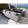 Buy cheap Mail packing Y AJUNION Luxury Outdoor Fabric Patio Furniture Dining Set with Firepit Table from wholesalers