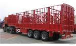 Dongfeng 3 Axle Semi Trailer , Lattice Fence Cargo Semi Trailer For Horse