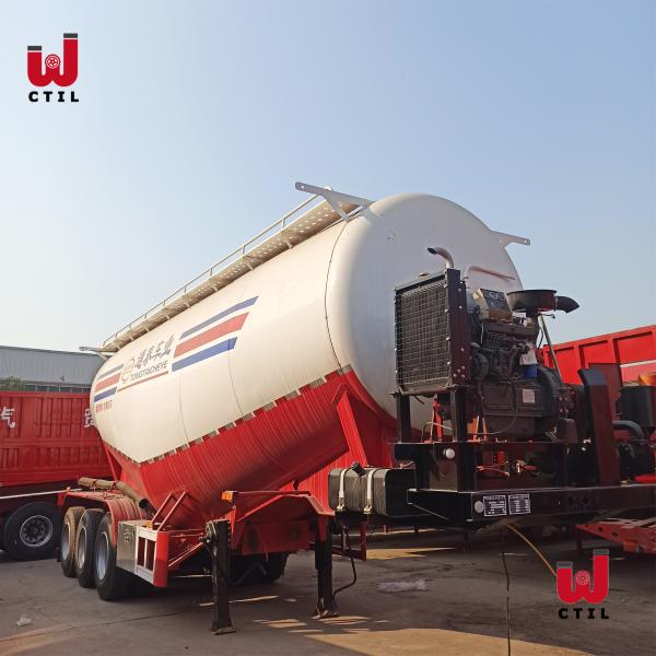 Buy cheap 3 Axle 60cbm Cement Tanker Truck CCC Dry Bulk Cement Tanker from wholesalers