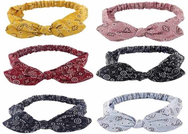 vintage hair bands Bunny Ears Headband accessories Women's elastic knot Headband